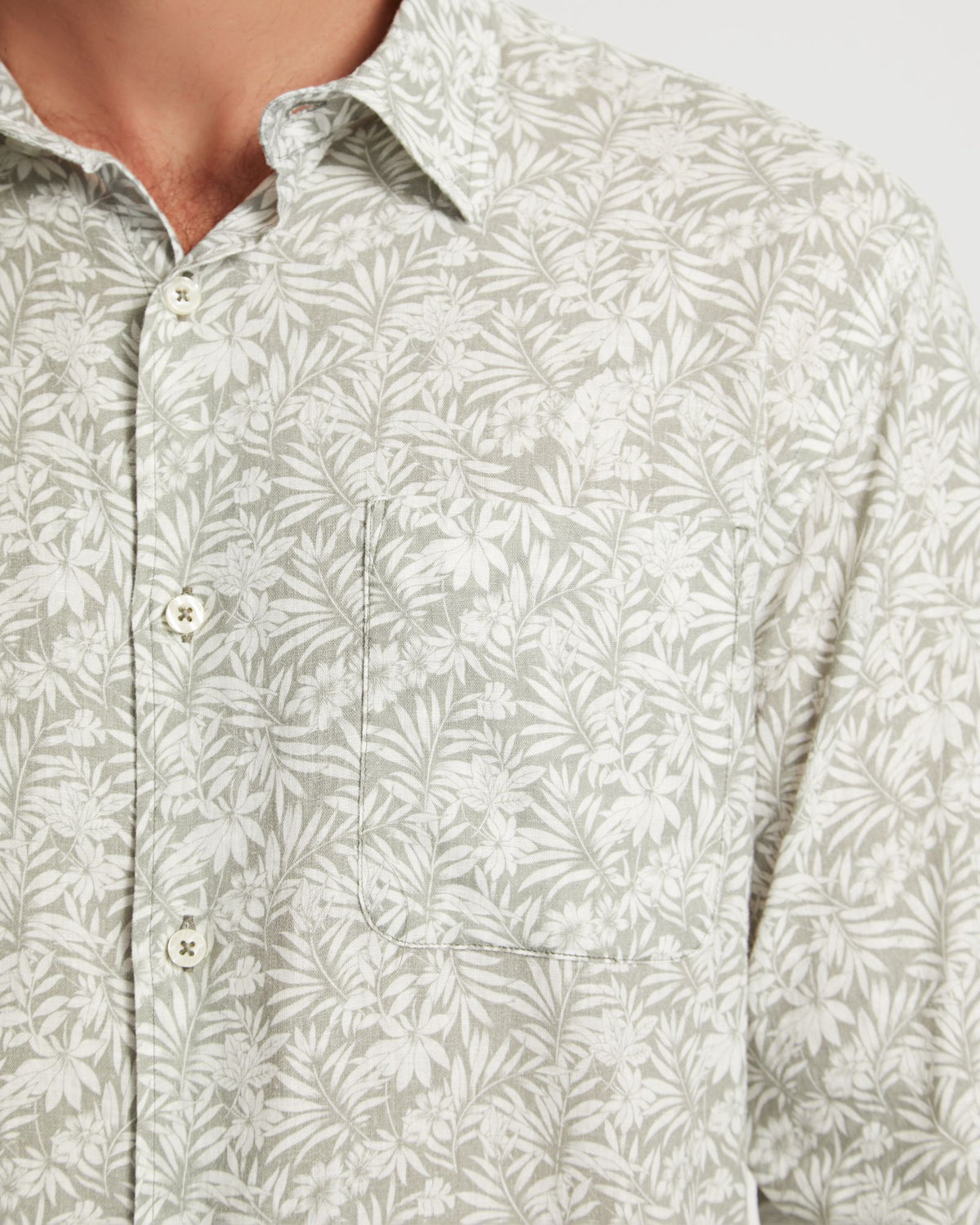 HOLLOWAY LINEN BLEN PRINTED SHIRT MENS SHIRTS