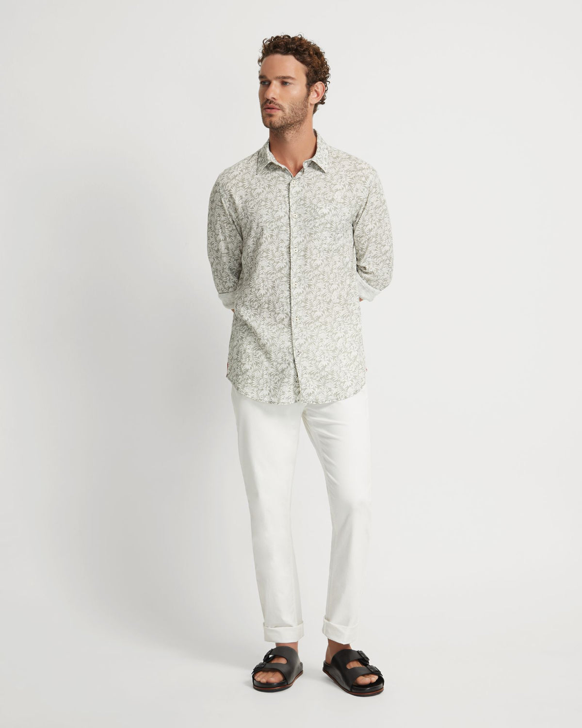 HOLLOWAY LINEN BLEND PRINTED SHIRT MENS SHIRTS