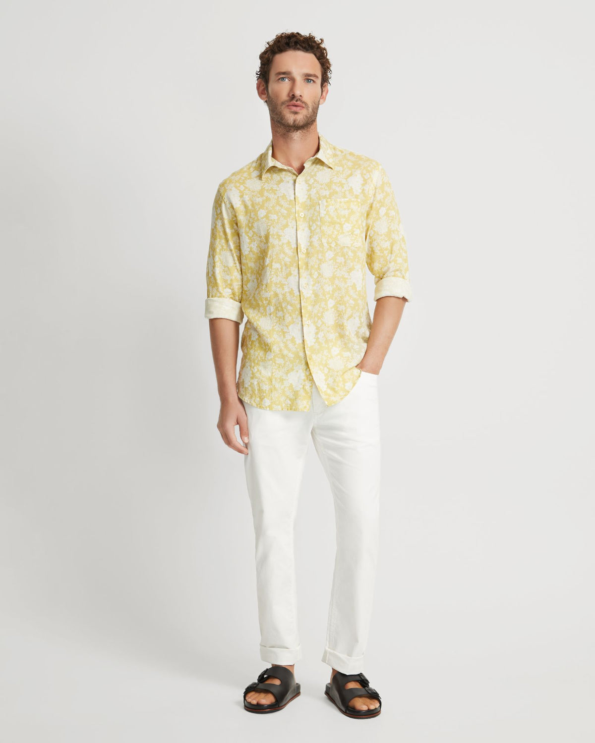 HOLLOWAY LINEN BLEND PRINTED SHIRT MENS SHIRTS