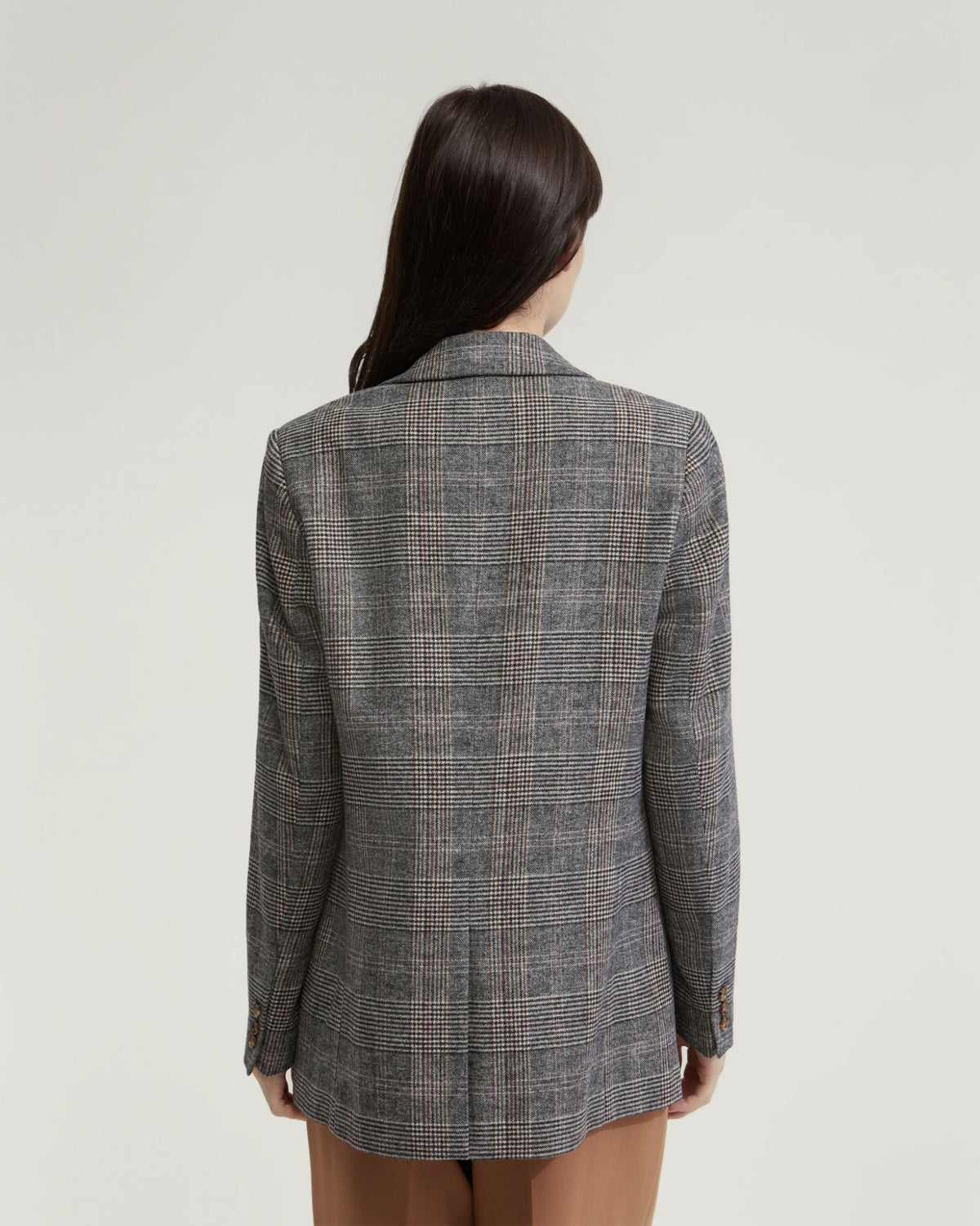 Avery Wool Blend Check Blazer
