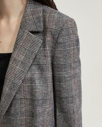 Avery Wool Blend Check Blazer