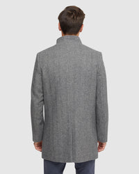 DUNBAR HERRINGBONE WOOL RICH COAT MENS JACKETS AND COATS