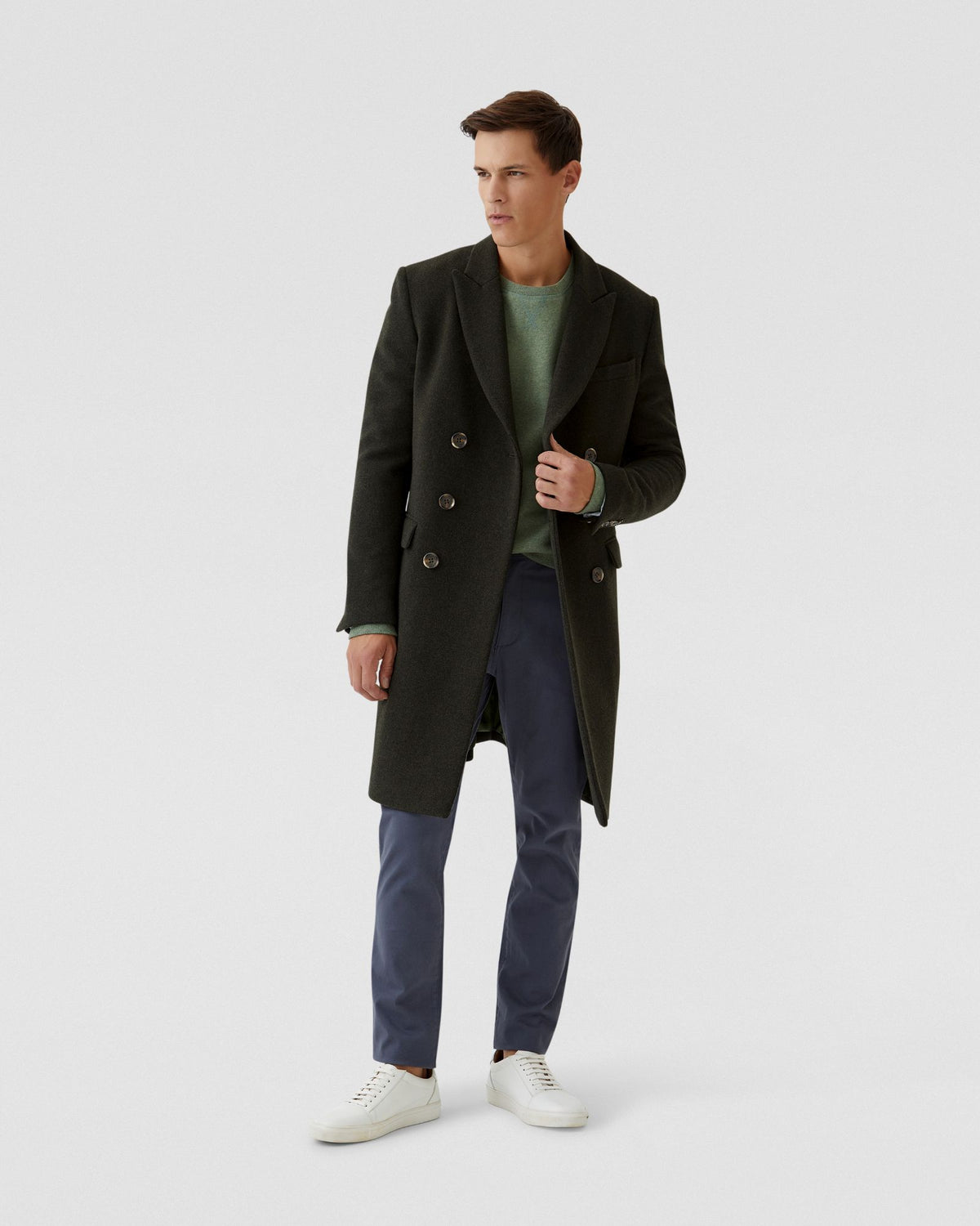 Atticus Wool Rich Twill Coat