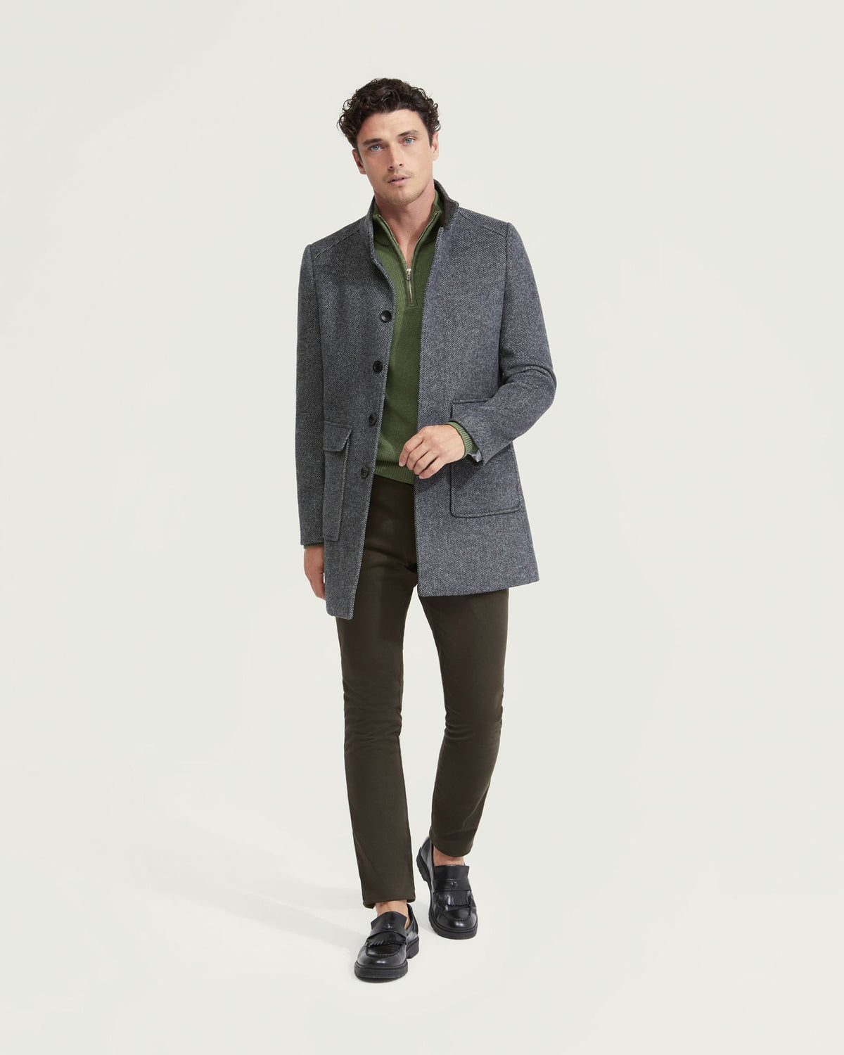 Wilson Wool Blend Twill Overcoat