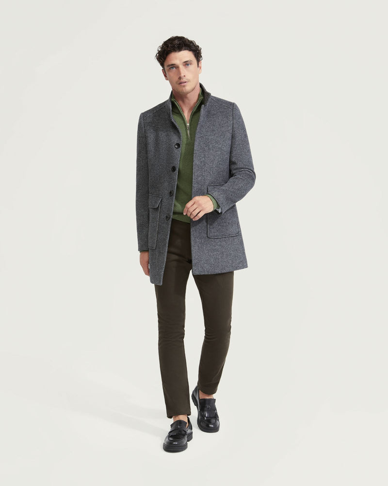 Wilson Wool Blend Twill Overcoat