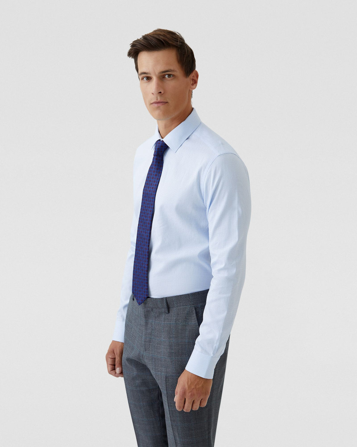 BECKTON DOTTED COTTON SHIRT MENS SHIRTS