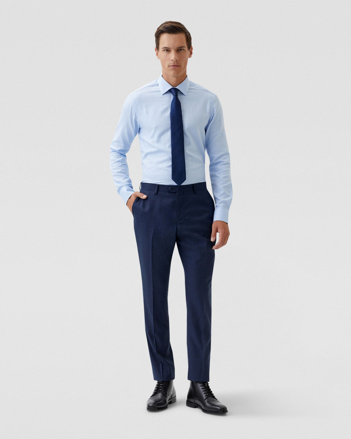 BECKTON HERRINGBONE COTTON SHIRT MENS SHIRTS