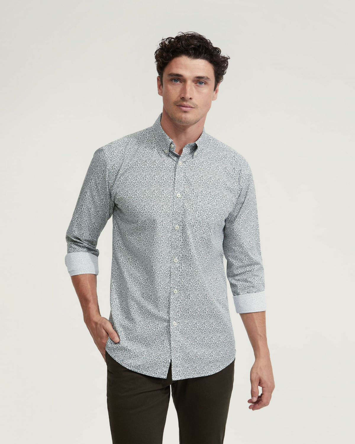 UXBRIDGE PRINTED COTTON SHIRT MENS SHIRTS