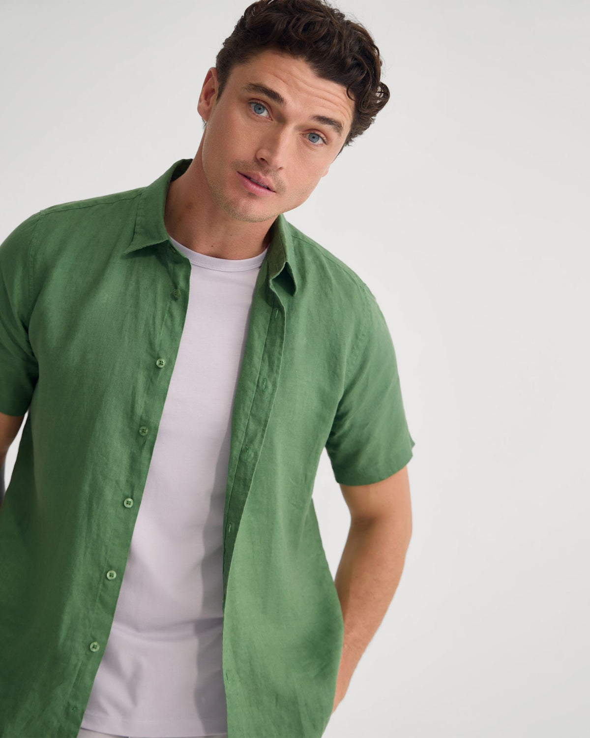 Leyton French Linen Short Sleeve Shirt MENS SHIRTS