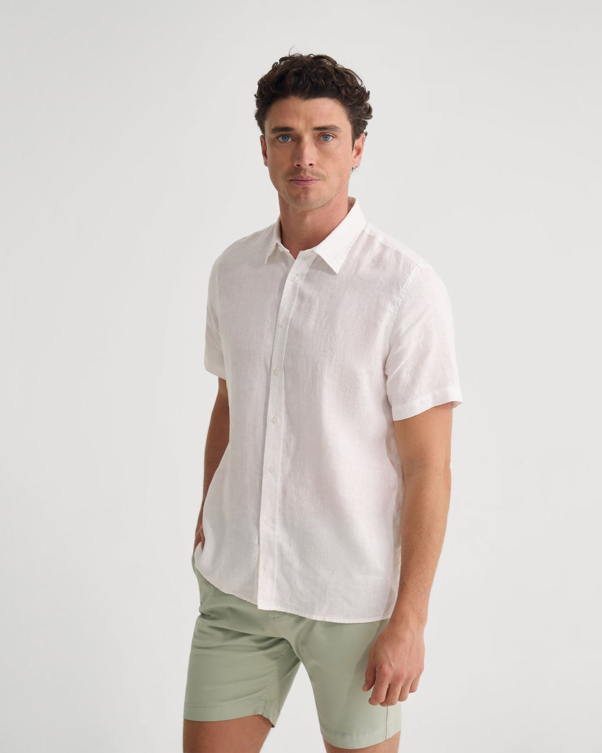 Leyton French Linen Short Sleeve Shirt MENS SHIRTS