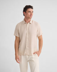 Leyton Organic Linen Shirt - Short Sleeve MENS SHIRTS