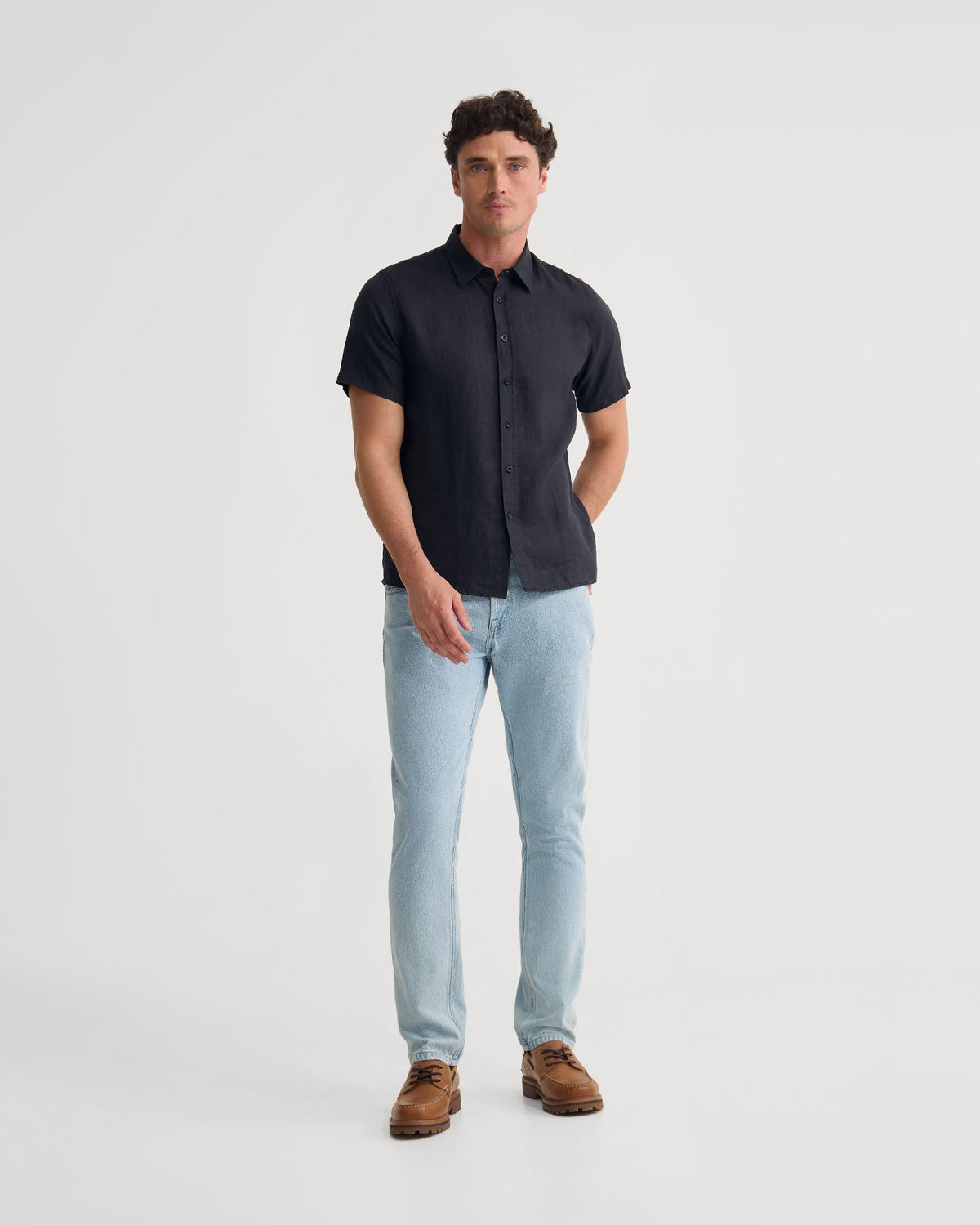 Leyton Organic Linen Shirt - Short Sleeve MENS SHIRTS