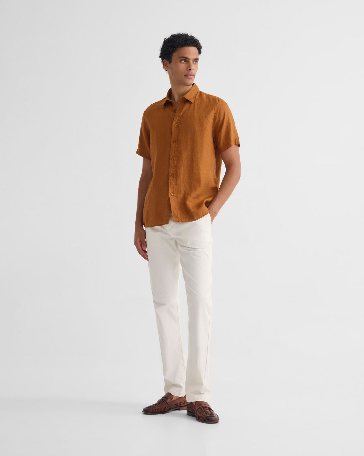 Leyton French Linen Short Sleeve Shirt MENS SHIRTS