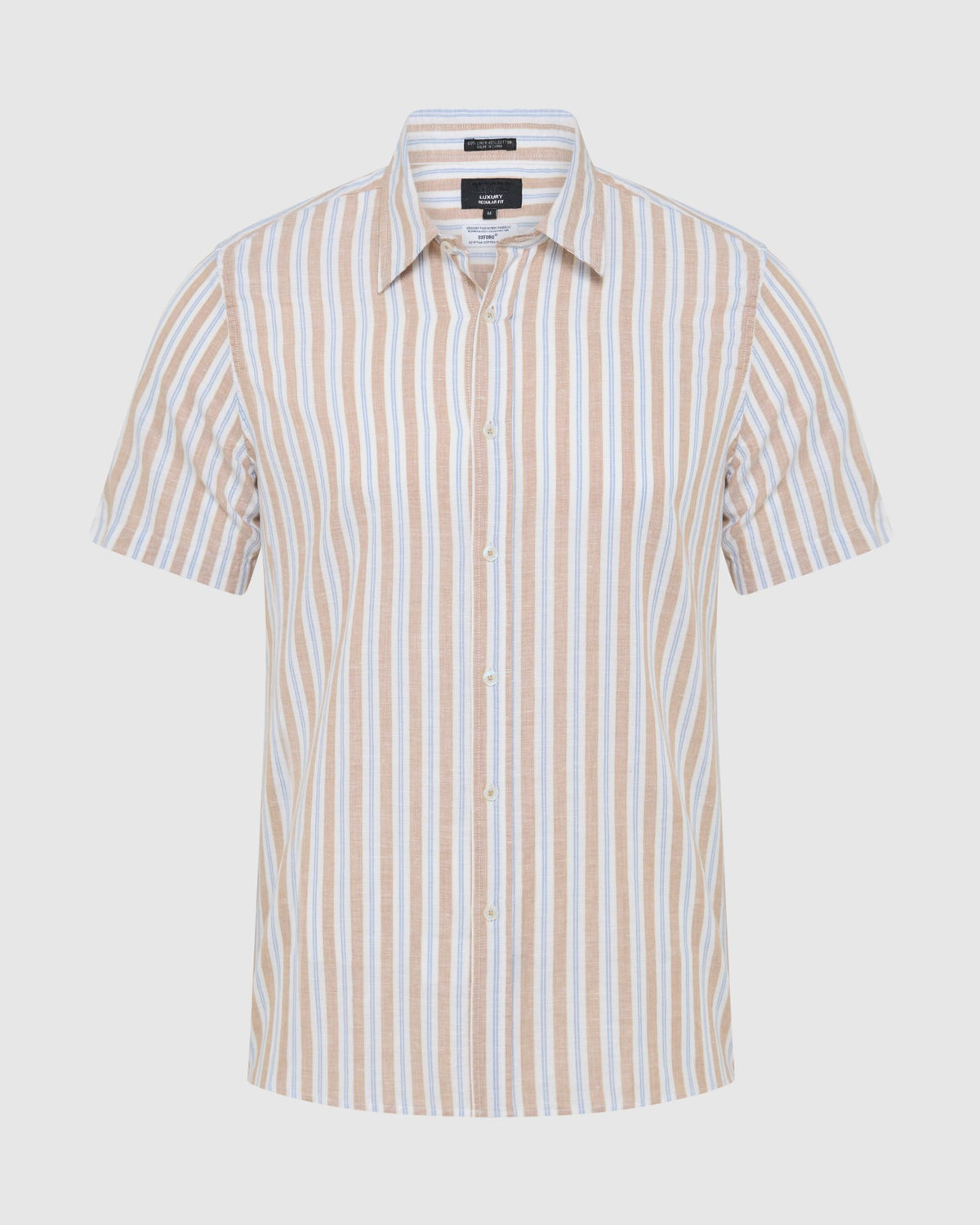 Leyton Short Sleeve Stripe Linen Shirt MENS SHIRTS