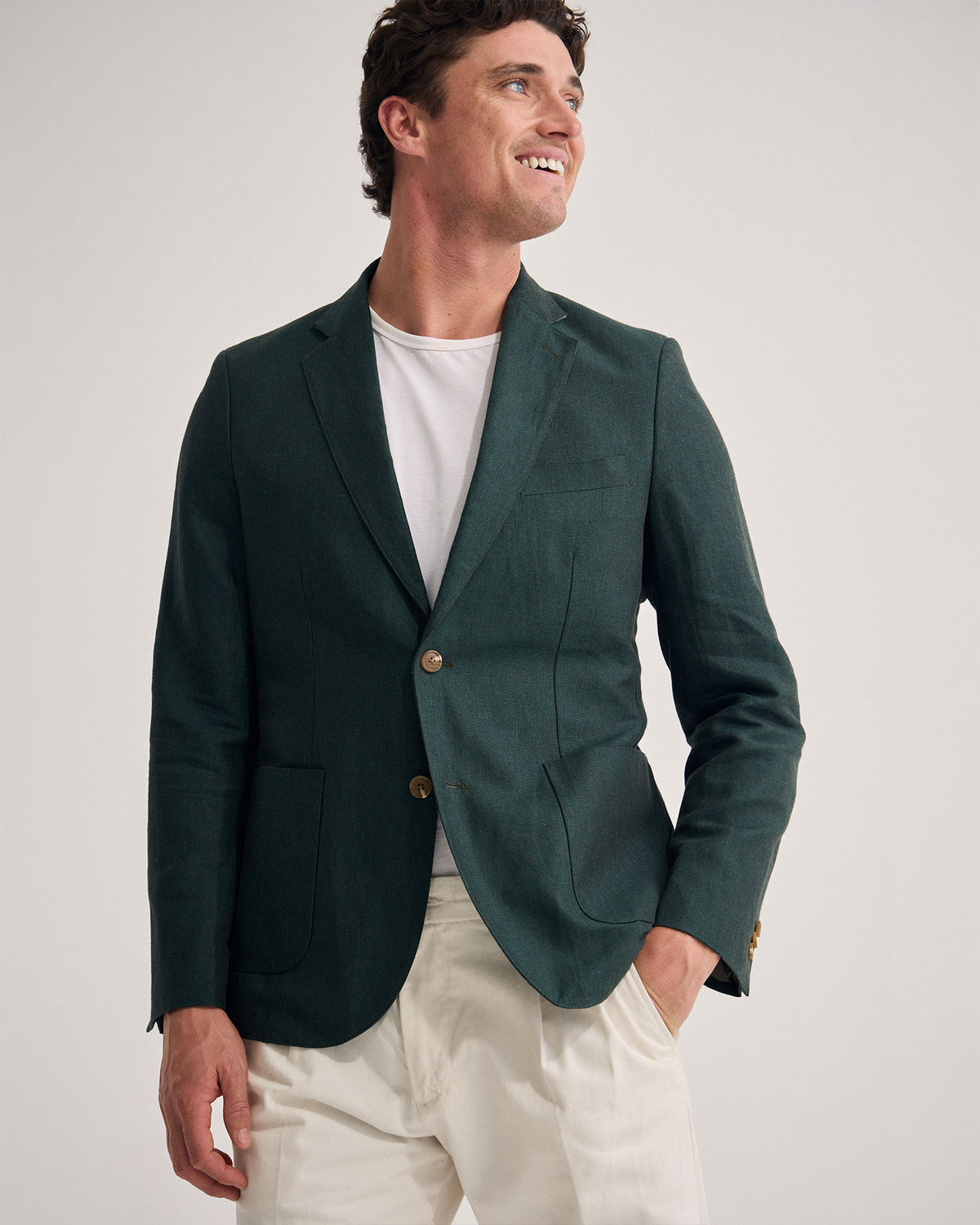 Milton Linen Blend Blazer MENS JACKETS AND COATS