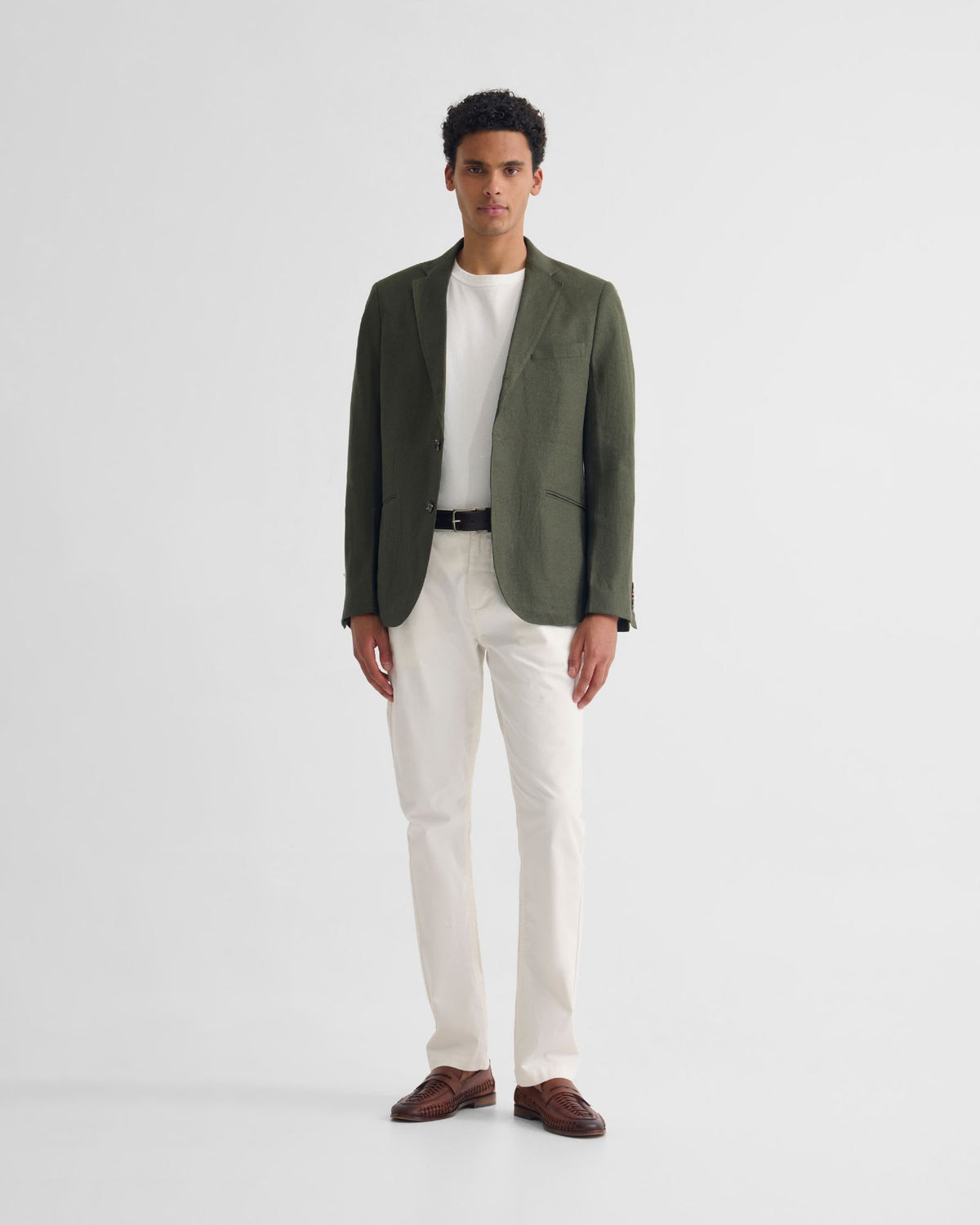 3 Button Linen Milton Blazer MENS JACKETS AND COATS