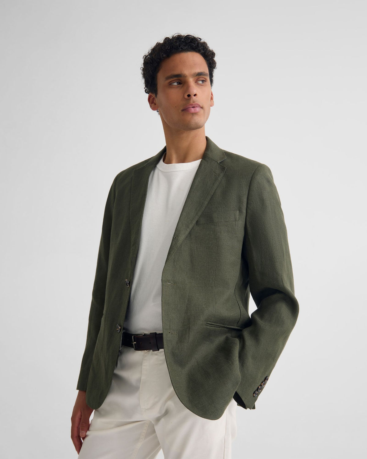 3 Button Linen Milton Blazer MENS JACKETS AND COATS