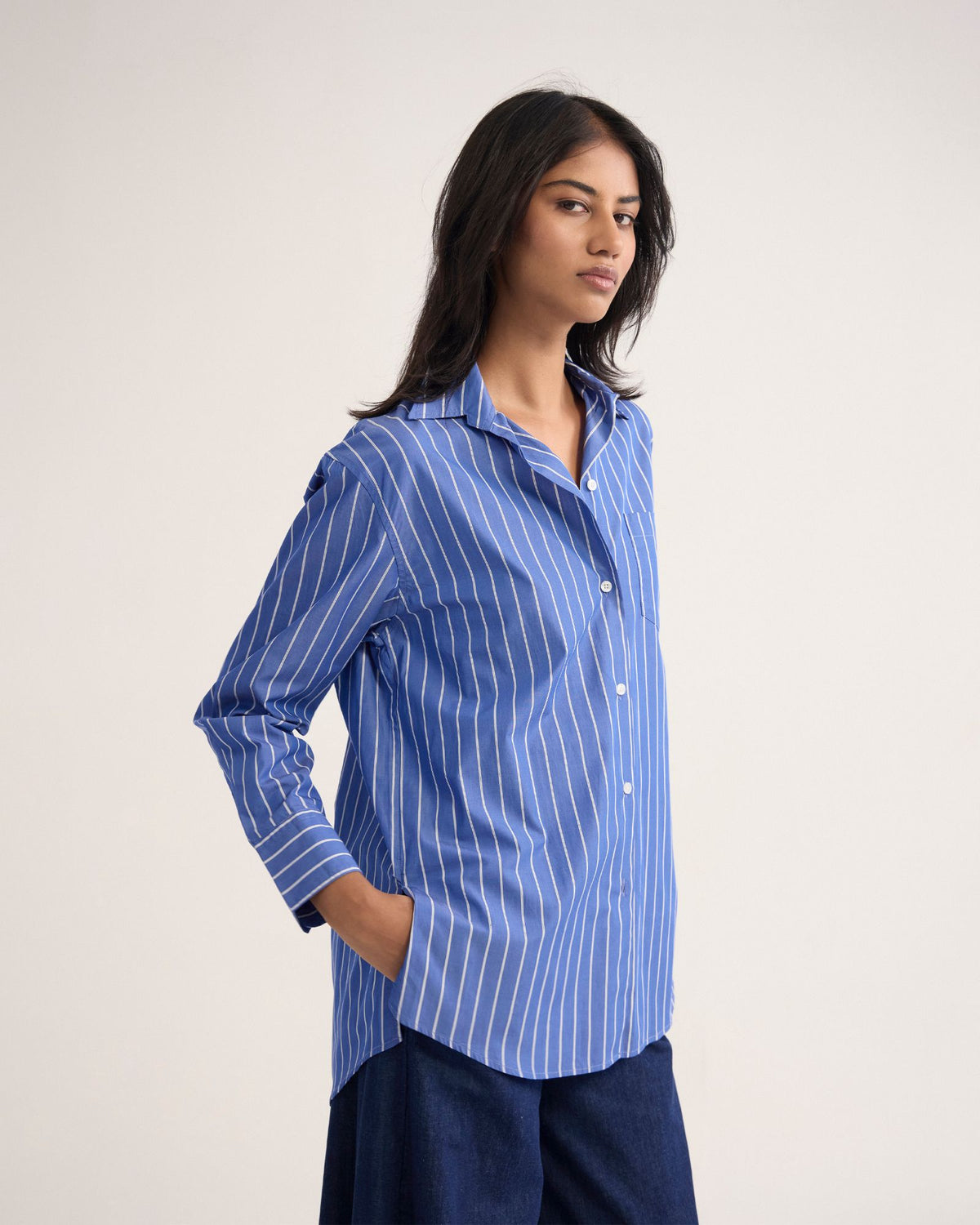 Hailey Striped Euro Fabric Shirt WOMENS SHIRTS