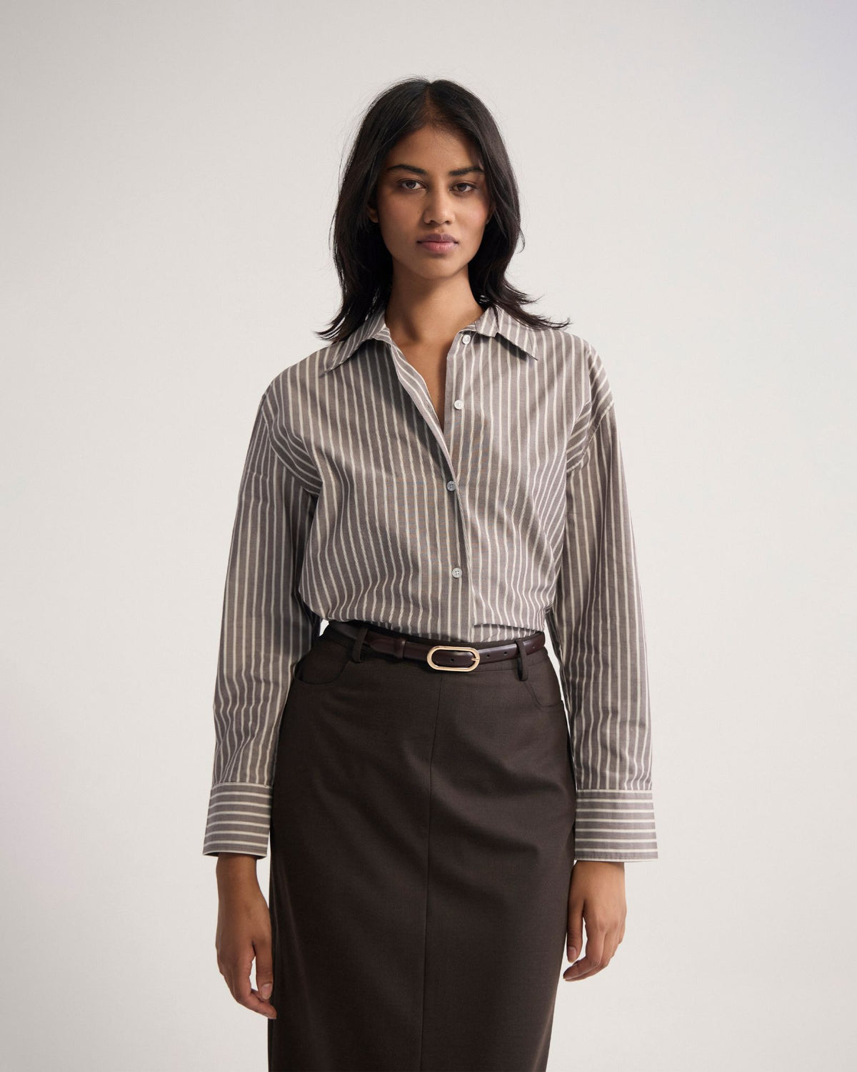 Hailey Striped Euro Fabric Shirt WOMENS SHIRTS