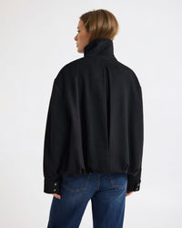 Emma Wool Blend Funnel Trim Jacket
