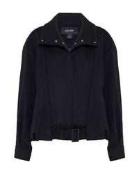 Emma Wool Blend Funnel Trim Jacket - Available ~ 1-2 weeks WOMENS SUITS JKTS COATS