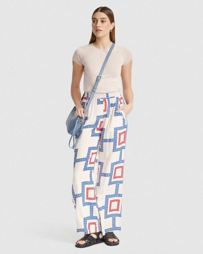 CHANTEL WIDE LEG PANTS WITH SIDE TAPE WOMENS PANTS