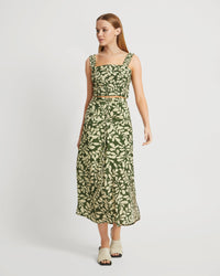 AVRIL VINE PRINT BUSTIER TOP WOMENS TOPS