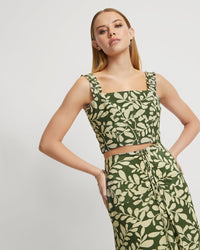 AVRIL VINE PRINT BUSTIER TOP WOMENS TOPS