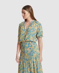 ISABEL TROPICS TOP WOMENS TOPS