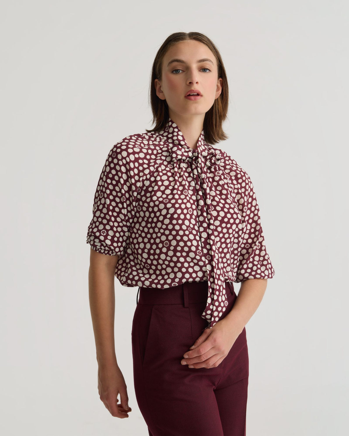 Simone Tie Neck Shirt WOMENS SHIRTS
