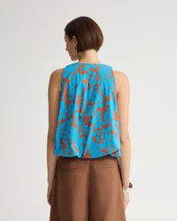 Clover Printed Cotton Shell Top WOMENS TOPS