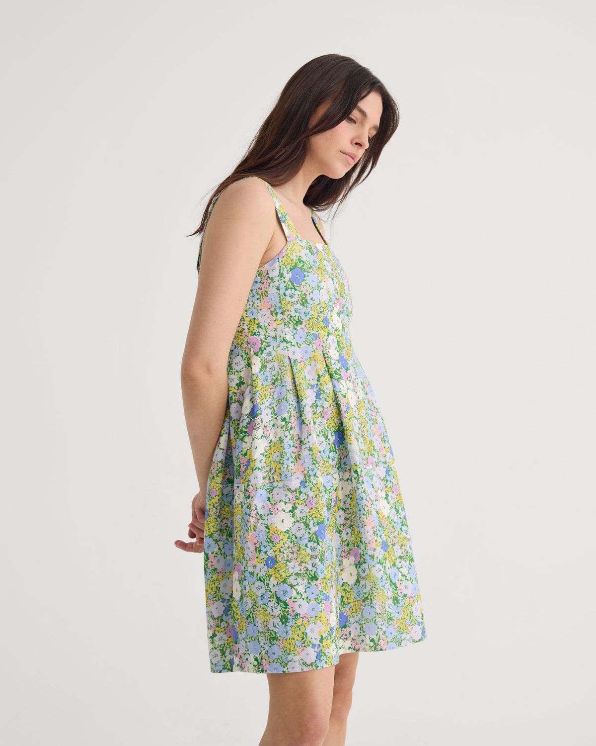 Terra Ditsy Floral Linen Dress WOMENS DRESSES