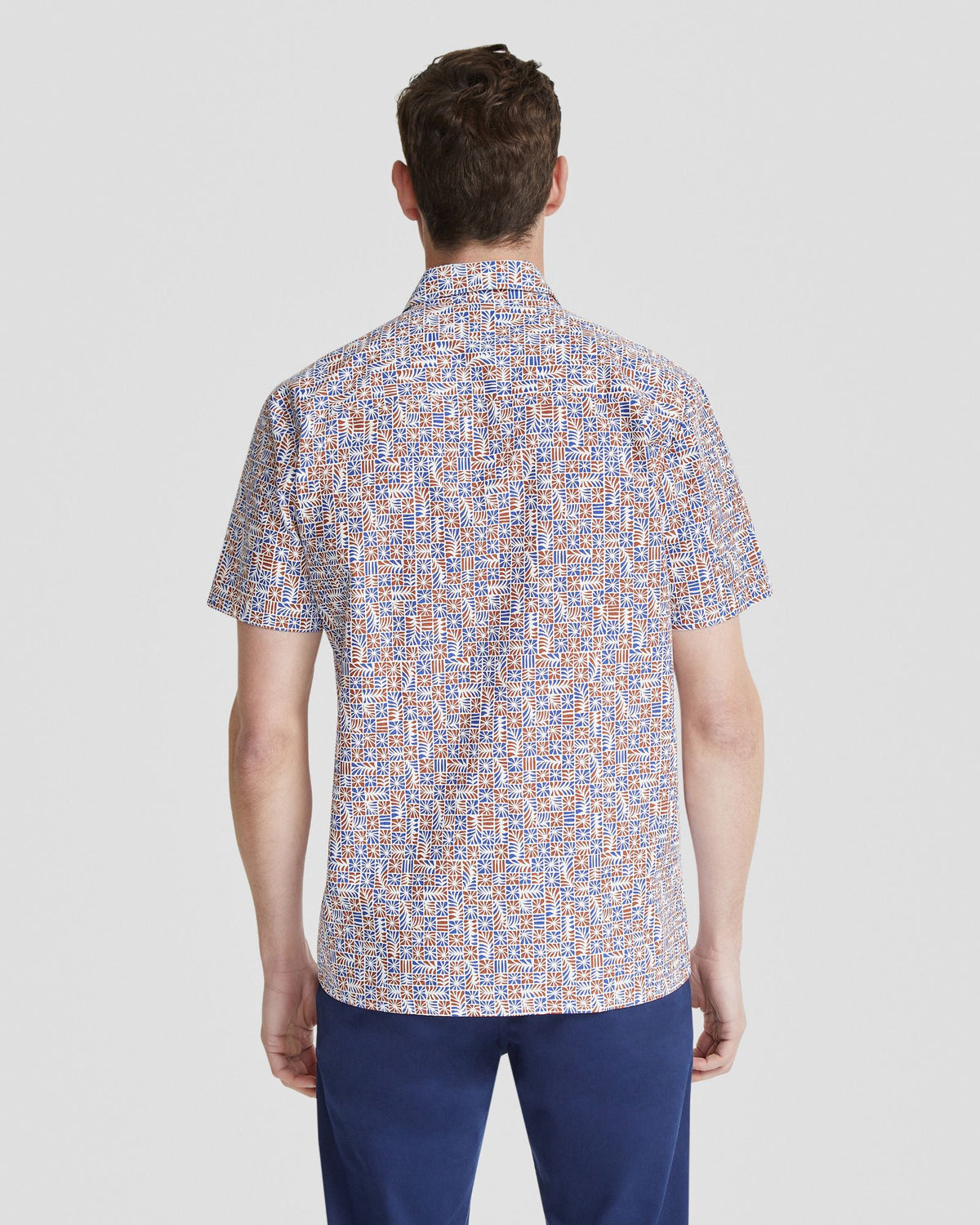LEYTON GEO PRINT SHORT SLEEVE SHIRT MENS SHIRTS