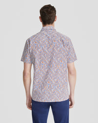 LEYTON GEO PRINT SHORT SLEEVE SHIRT MENS SHIRTS