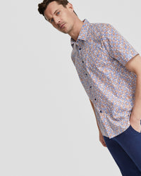 LEYTON GEO PRINT SHORT SLEEVE SHIRT MENS SHIRTS