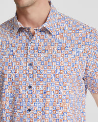 LEYTON GEO PRINT SHORT SLEEVE SHIRT MENS SHIRTS