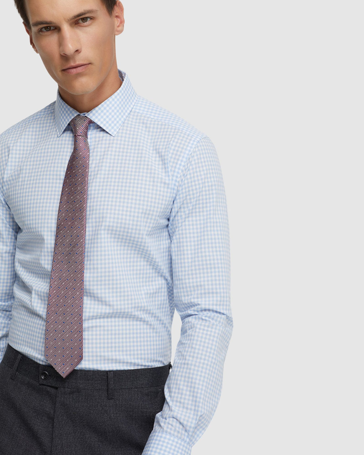 BECKTON COTTON GINGHAM SHIRT MENS SHIRTS