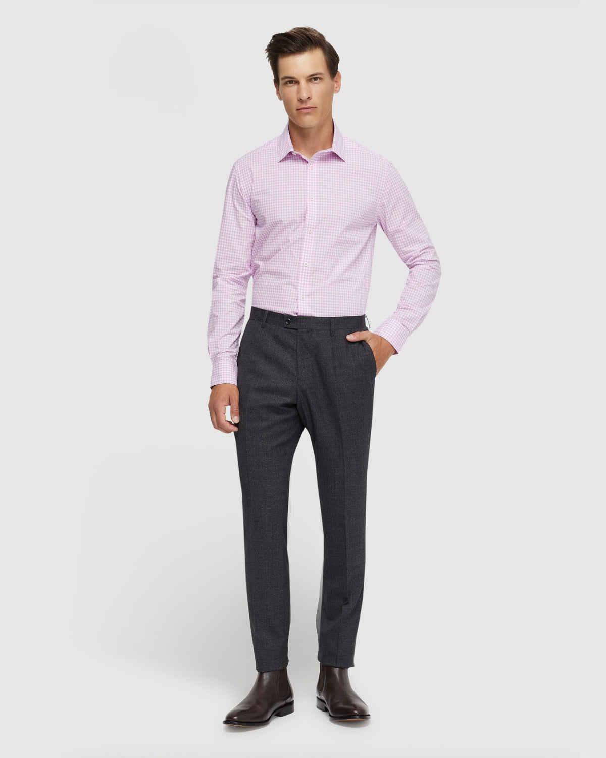 BECKTON COTTON GINGHAM SHIRT MENS SHIRTS