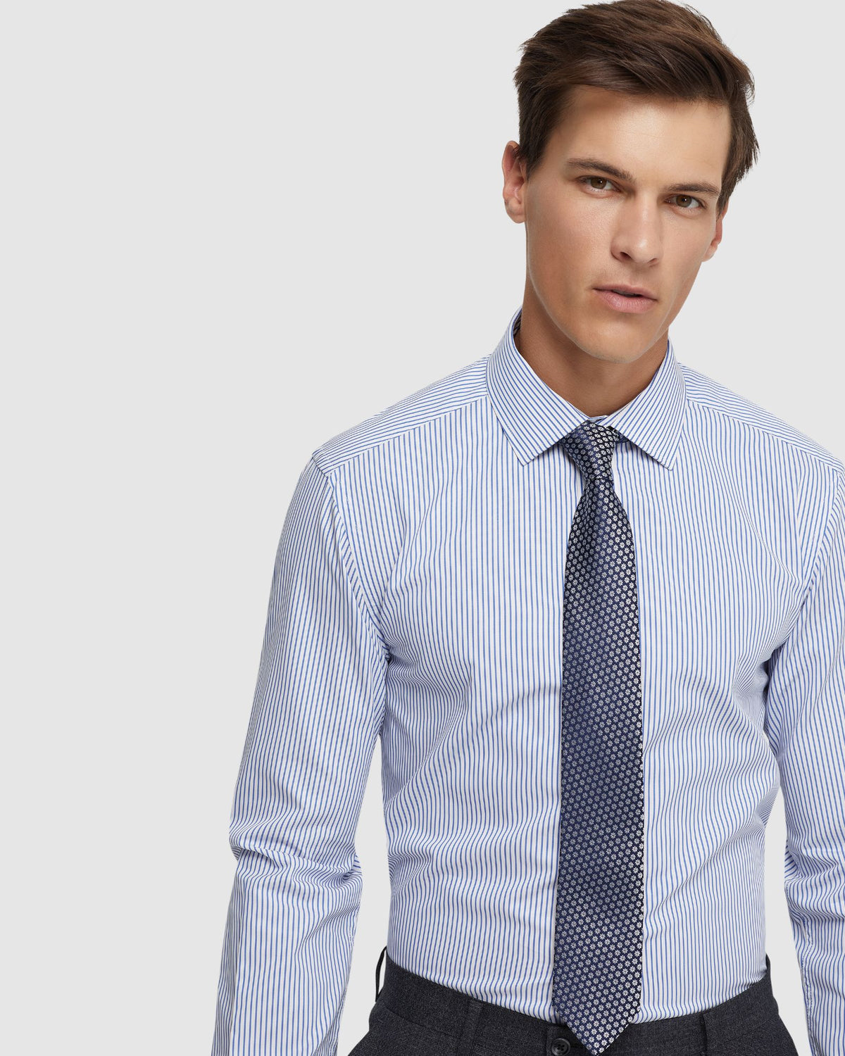 BECTTON COTTON STRIPED SHIRT MENS SHIRTS