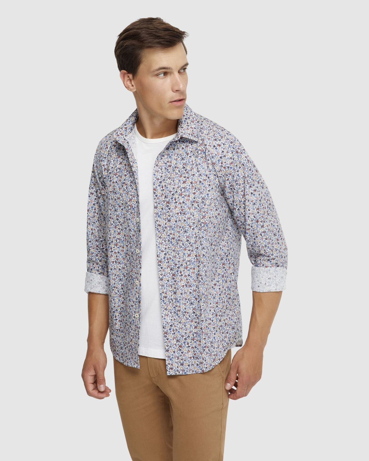 KENTON FLORAL PRINT COTTON SHIRT MENS SHIRTS