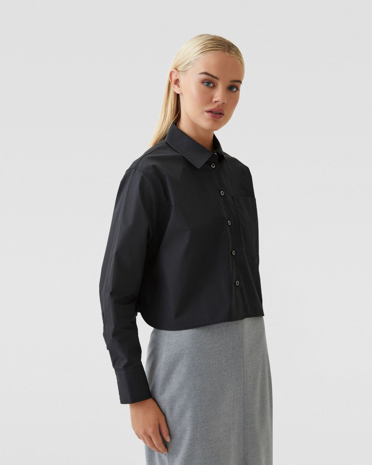 CARRIE COTTON CROP SHIRT WOMENS SHIRTS