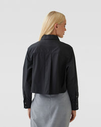 CARRIE COTTON CROP SHIRT WOMENS SHIRTS