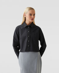 CARRIE COTTON CROP SHIRT WOMENS SHIRTS