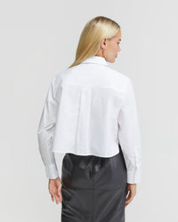CARRIE COTTON CROP SHIRT WOMENS SHIRTS