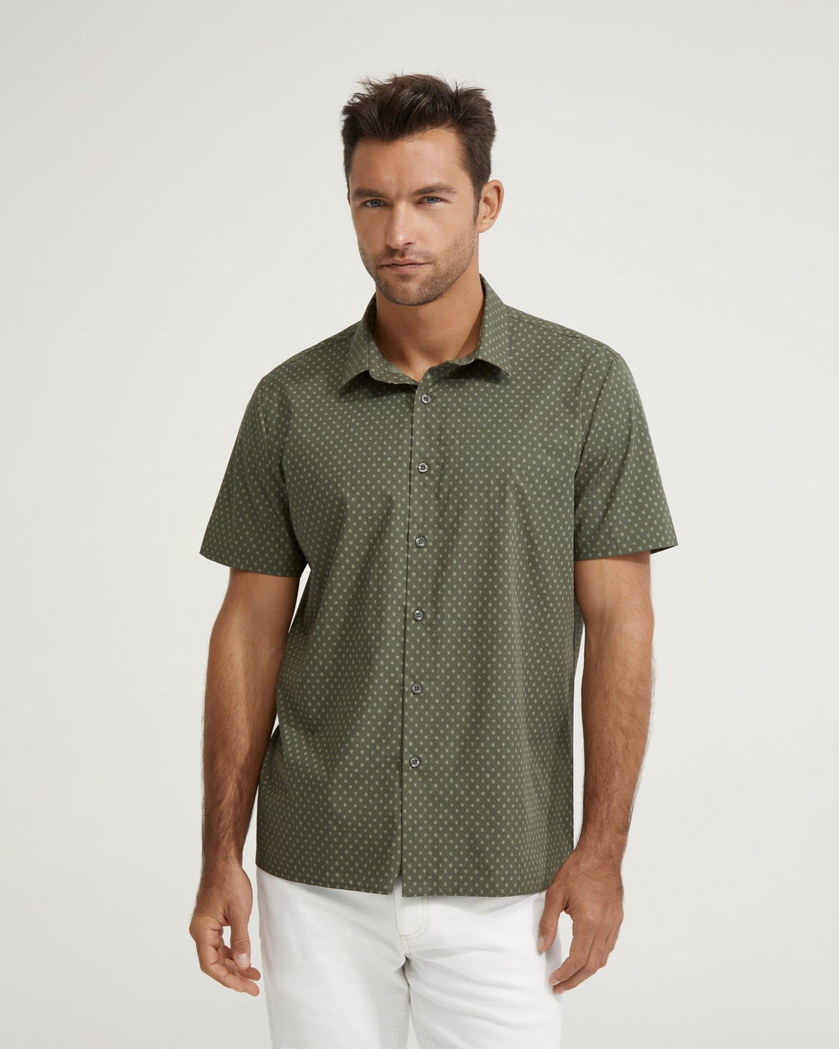 LEYTON PRINTED SHORT SLEEVE SHIRT MENS SHIRTS