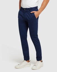 STRETCH ORGANIC COTTON SKINNY CHINOS MENS TROUSERS