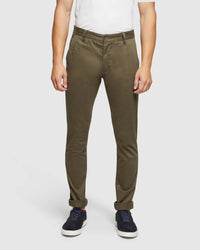 STRETCH ORGANIC CTTN SKINNY CHINOS MENS TROUSERS