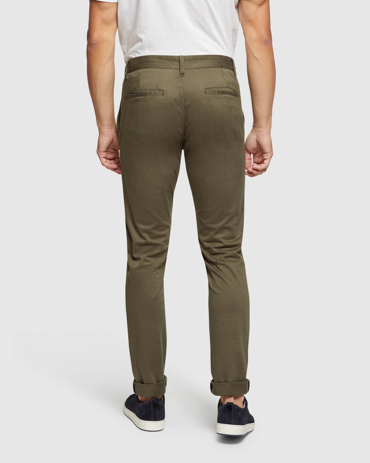 STRETCH ORGANIC CTTN SKINNY CHINOS MENS TROUSERS