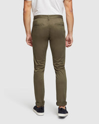 STRETCH ORGANIC CTTN SKINNY CHINOS MENS TROUSERS