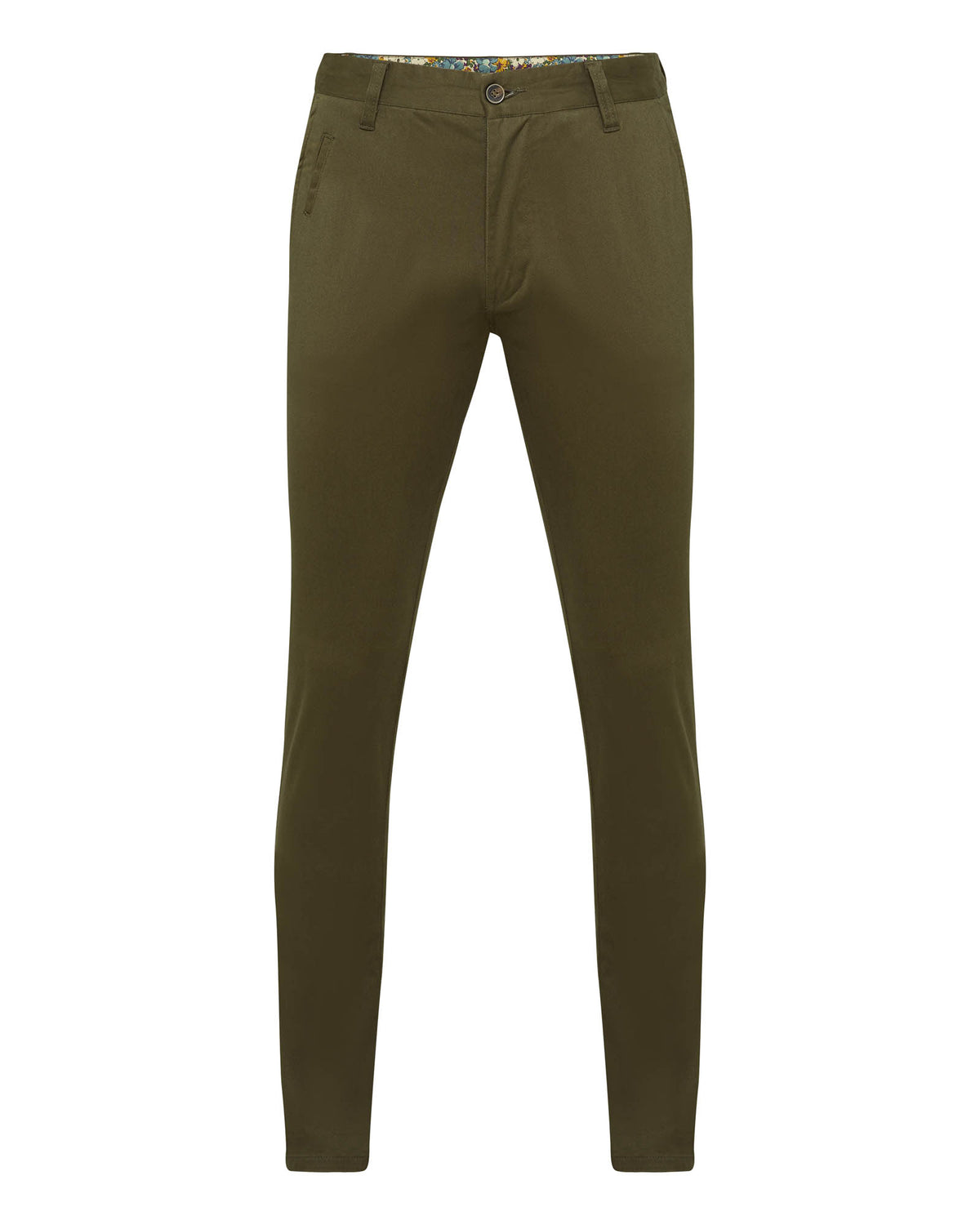 STRETCH ORGANIC CTTN SKINNY CHINOS MENS TROUSERS